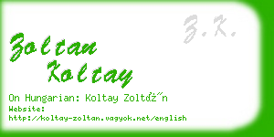 zoltan koltay business card